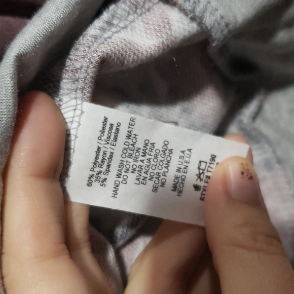 Mauve Gray Rose Floral Hoodie - Picture 8 of 8